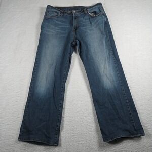 Lucky Brand MENS 34 Dungarees Classic Fit Short Length Blue Jeans